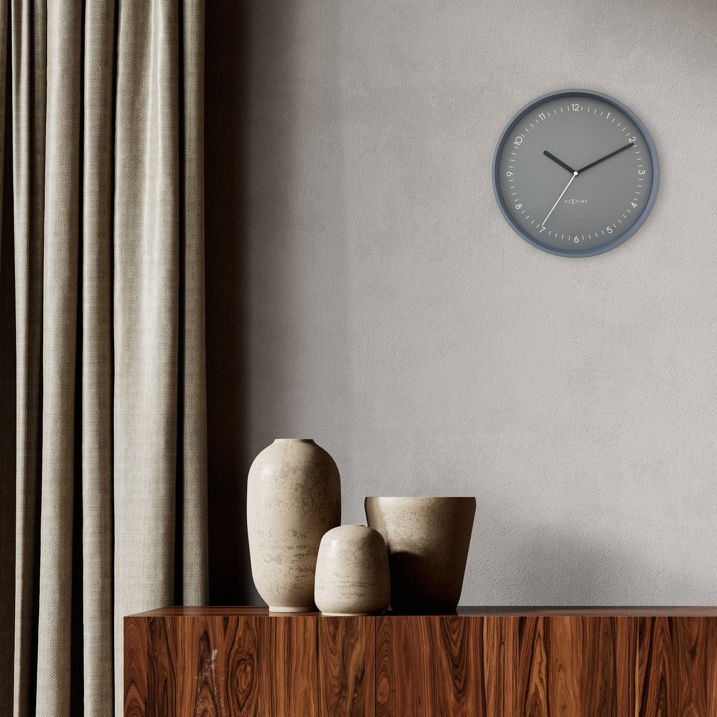 Stille Wandklok 30 cm Aluminium – Design Klok