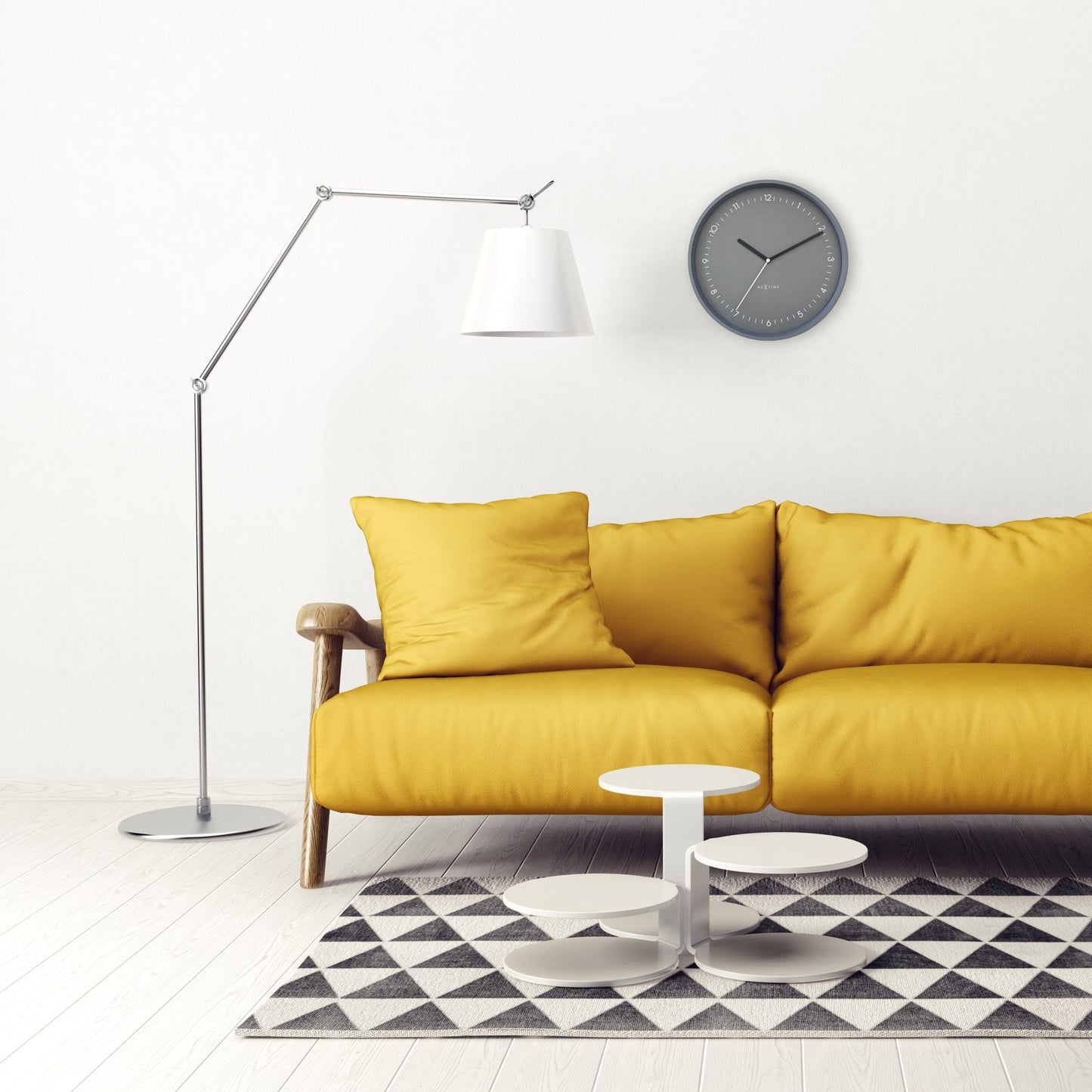 Stille Wandklok 30 cm Aluminium – Design Klok