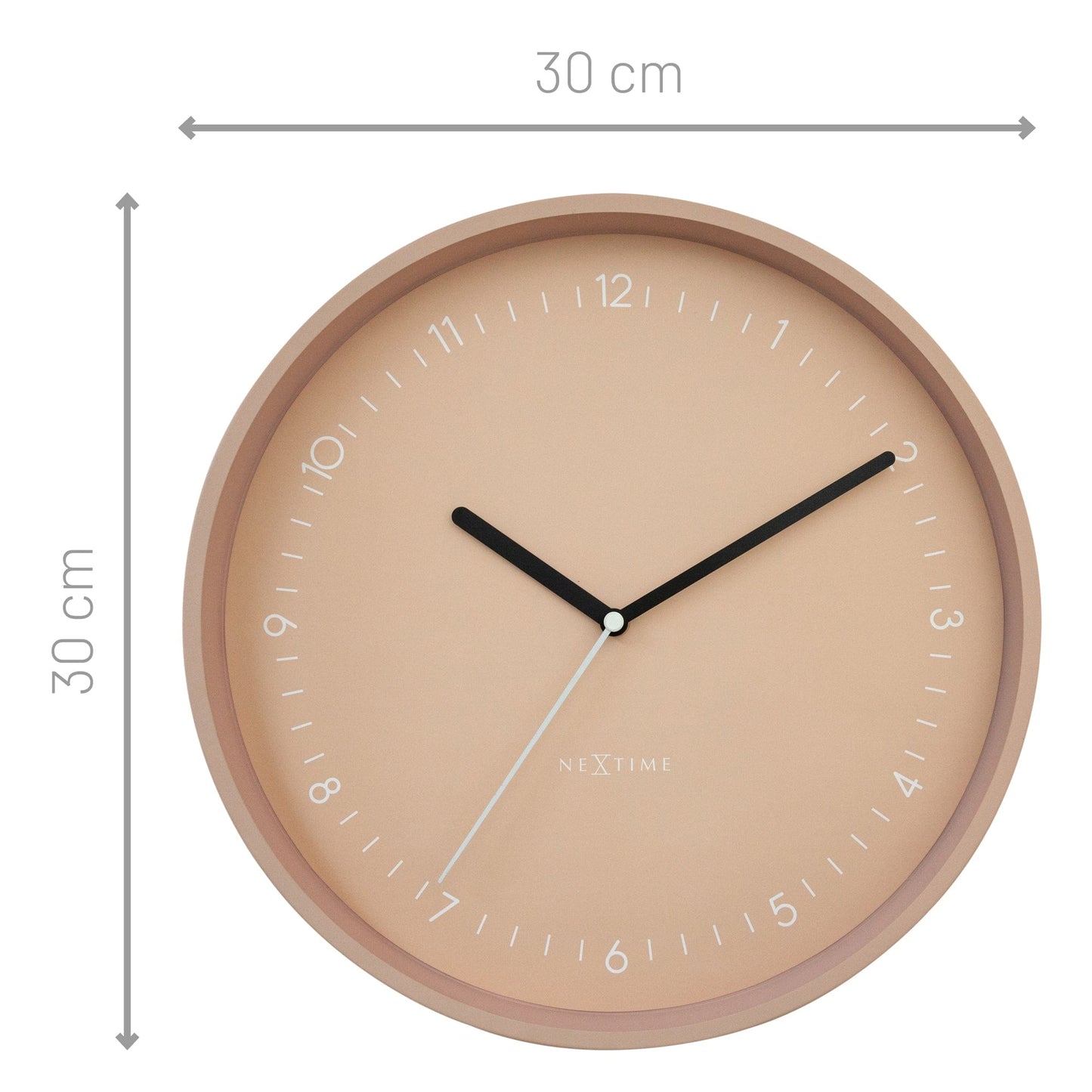 Stille Wandklok 30 cm Aluminium – Design Klok
