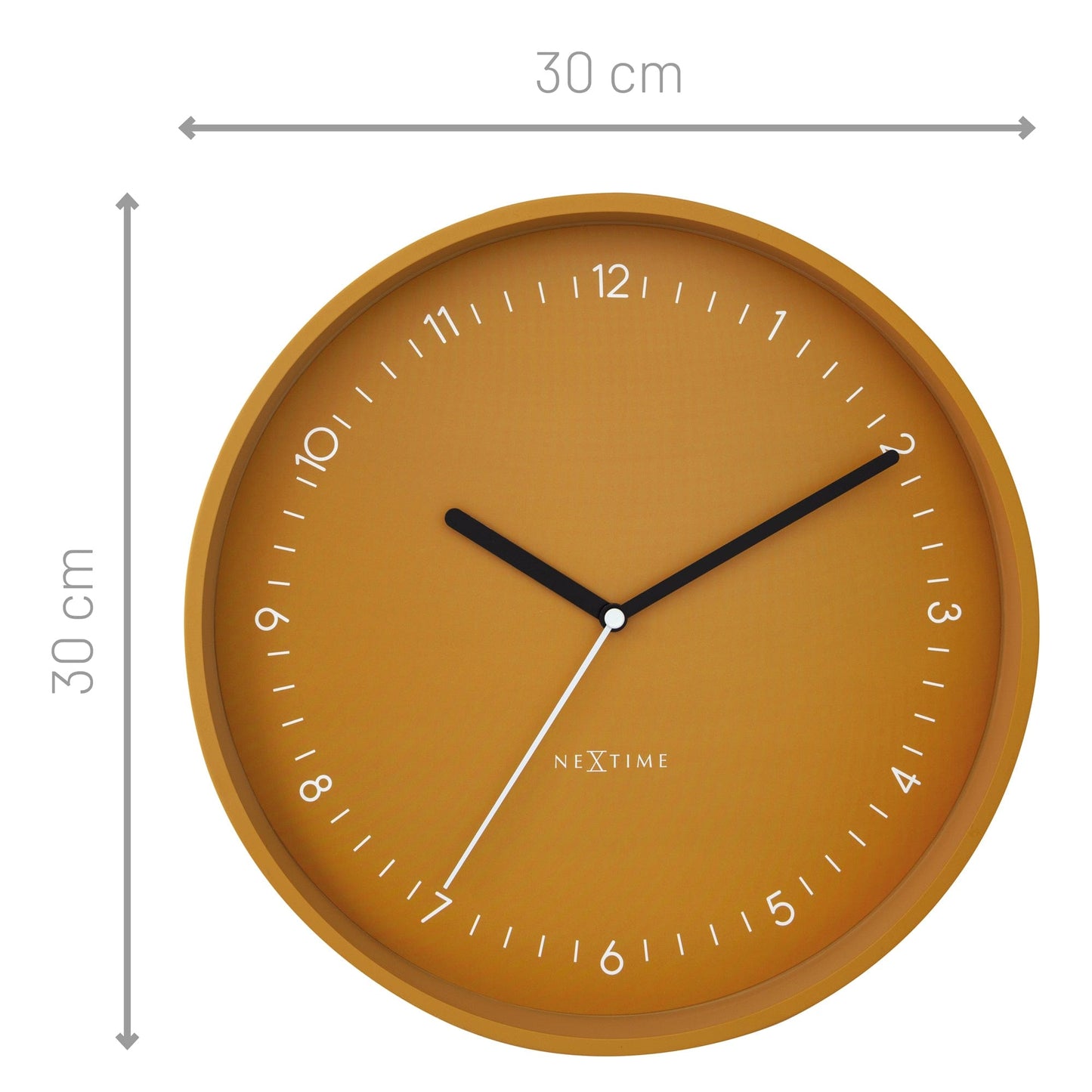 Stille Wandklok 30 cm Aluminium – Design Klok