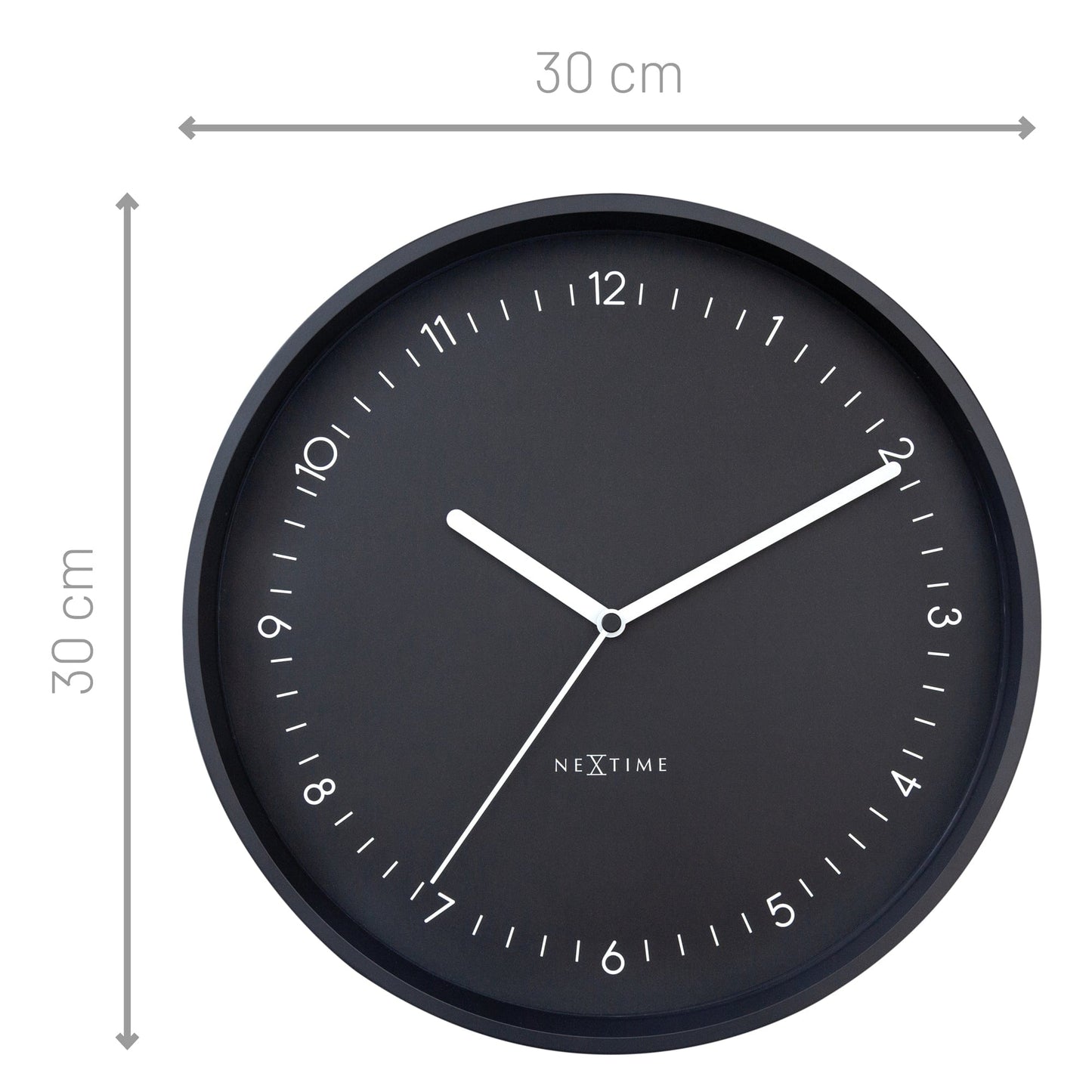 Stille Wandklok 30 cm Aluminium – Design Klok