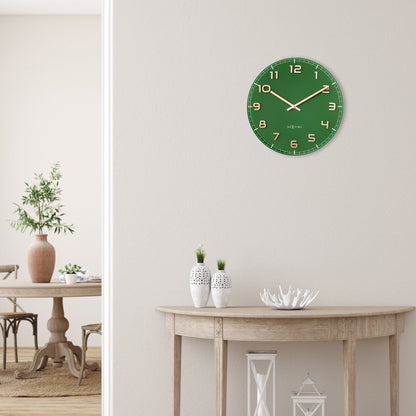 Stille Wandklok 40 cm Aluminium/Glas