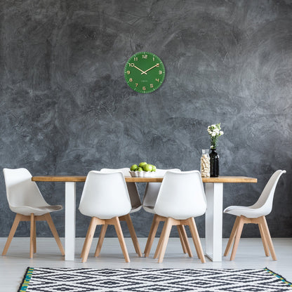 Stille Wandklok 40 cm Aluminium/Glas