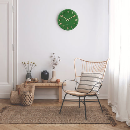 Stille Wandklok 40 cm Aluminium/Glas