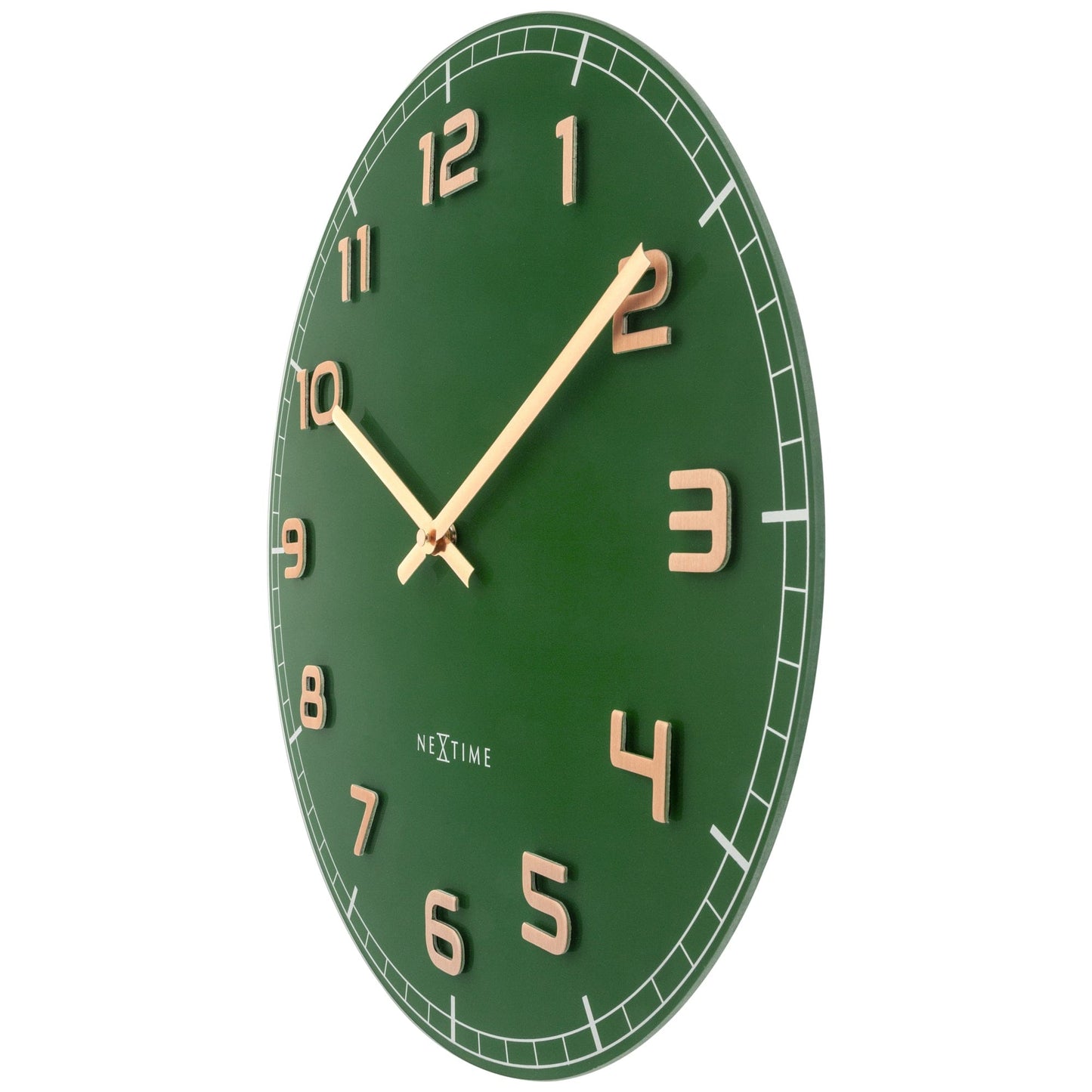 Stille Wandklok 40 cm Aluminium/Glas