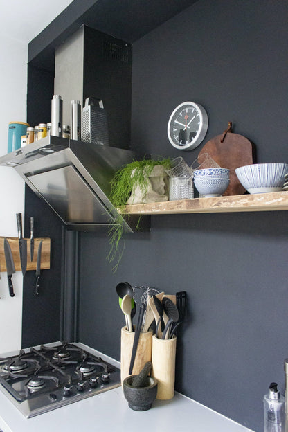 Tafel- en Wandklok Zwart Aluminium