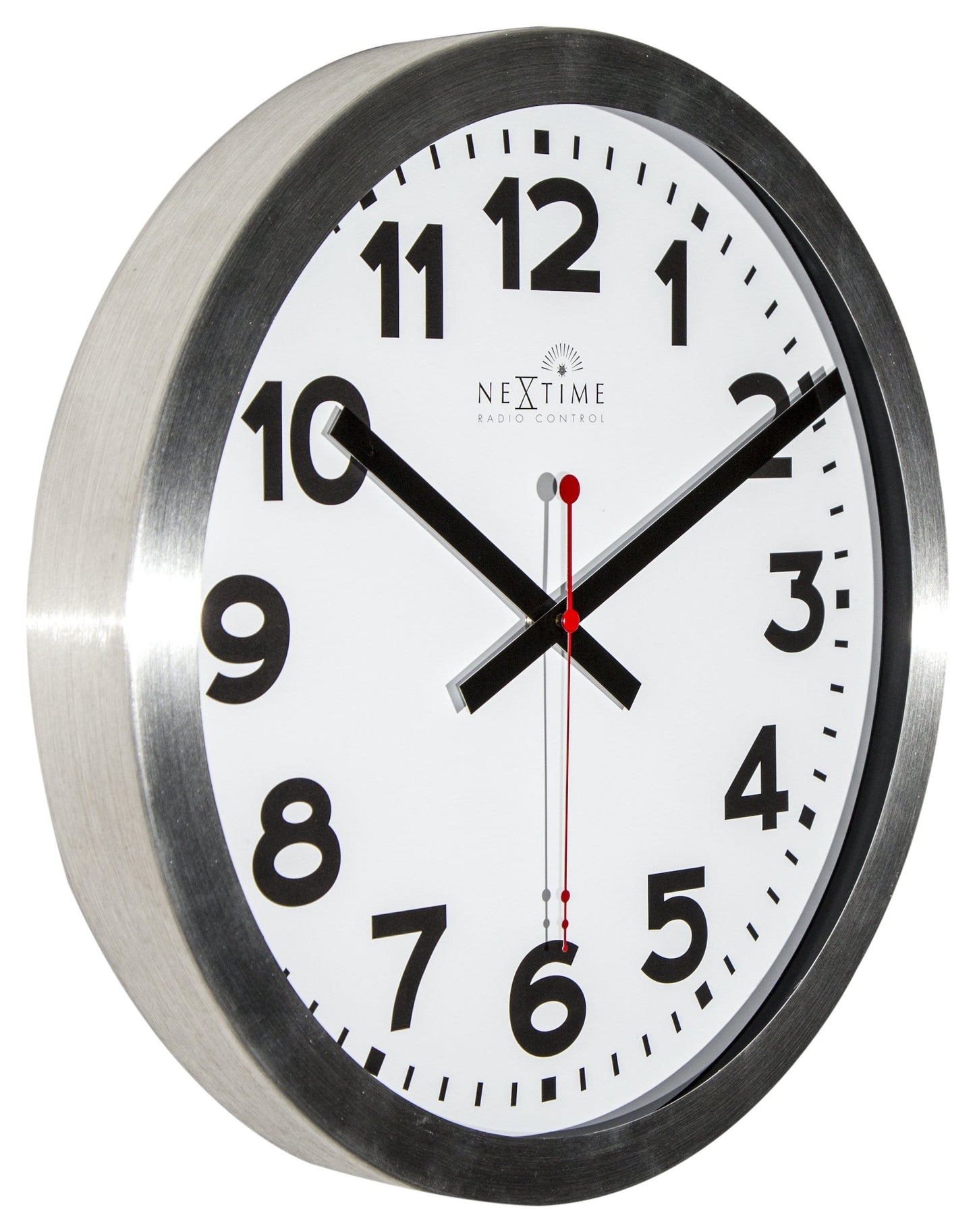 Radiogestuurde Wandklok 35 cm Aluminium