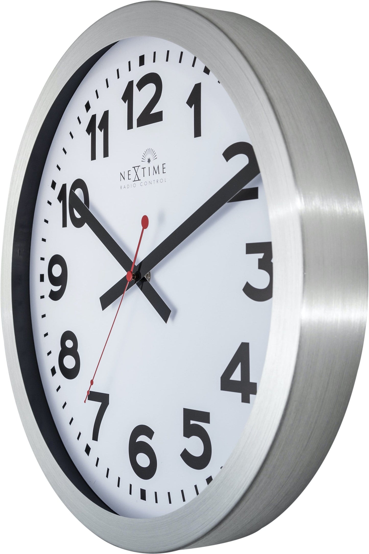 Radiogestuurde Wandklok 35 cm Aluminium