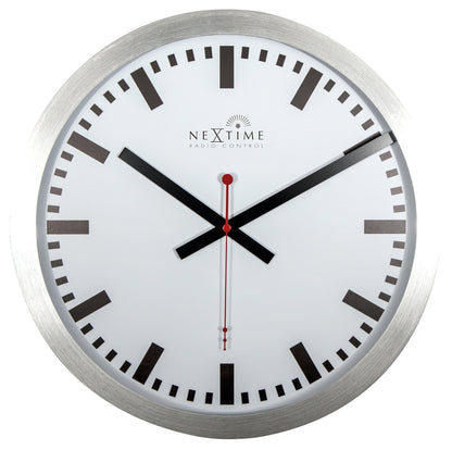 Radiogestuurde Wandklok 35 cm Aluminium