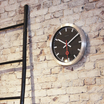 Tafel- en Wandklok Zwart Aluminium