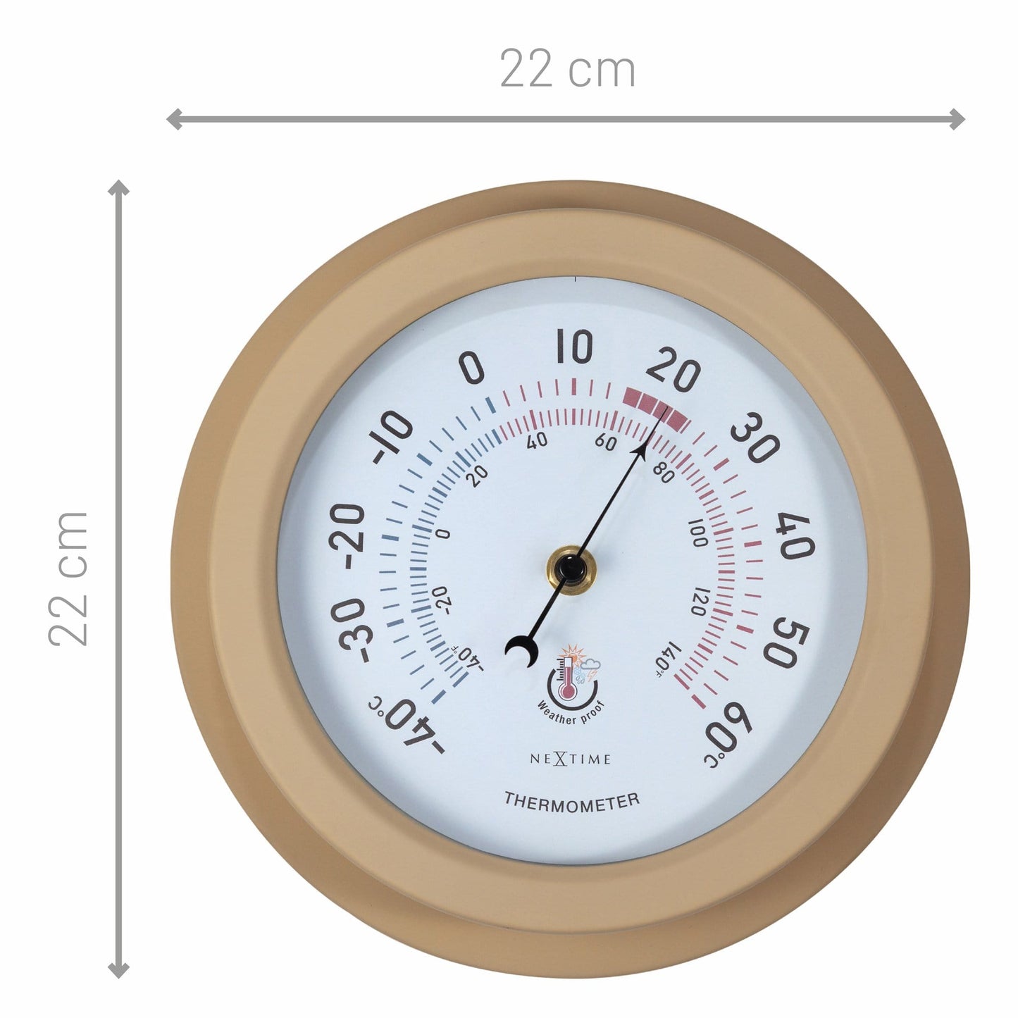Buiten Thermometer 22 cm
