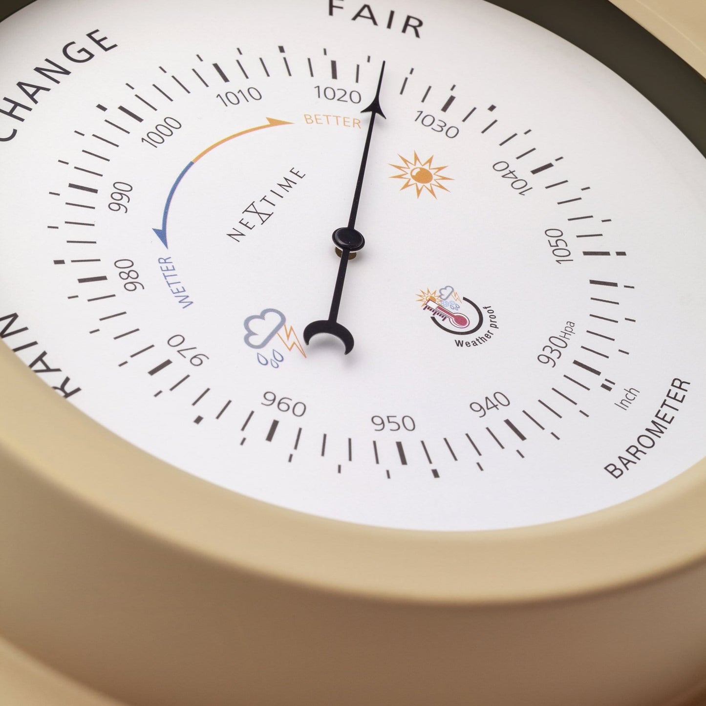 Barometer Buiten 22 cm – Weerbestendig Metaal