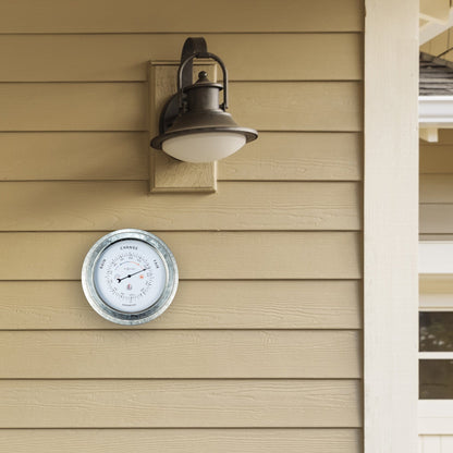 Barometer Buiten 22 cm – Weerbestendig Metaal