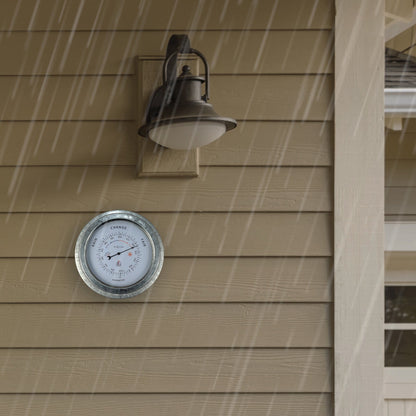 Barometer Buiten 22 cm – Weerbestendig Metaal