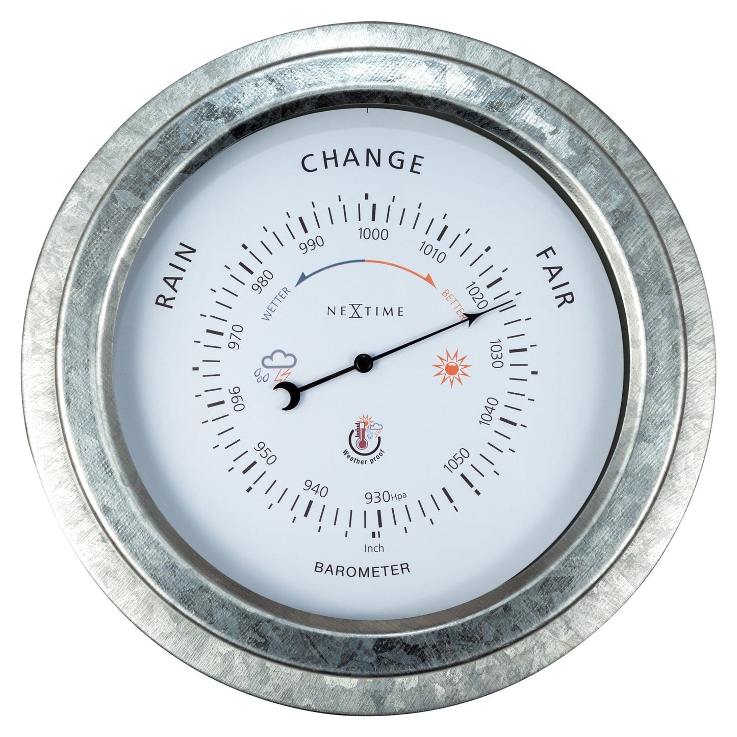 Barometer Buiten 22 cm – Weerbestendig Metaal