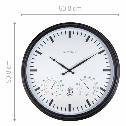 Buiten Wandklok 50,5 cm Weerbestendig – Grote Design Klok – Sunflower