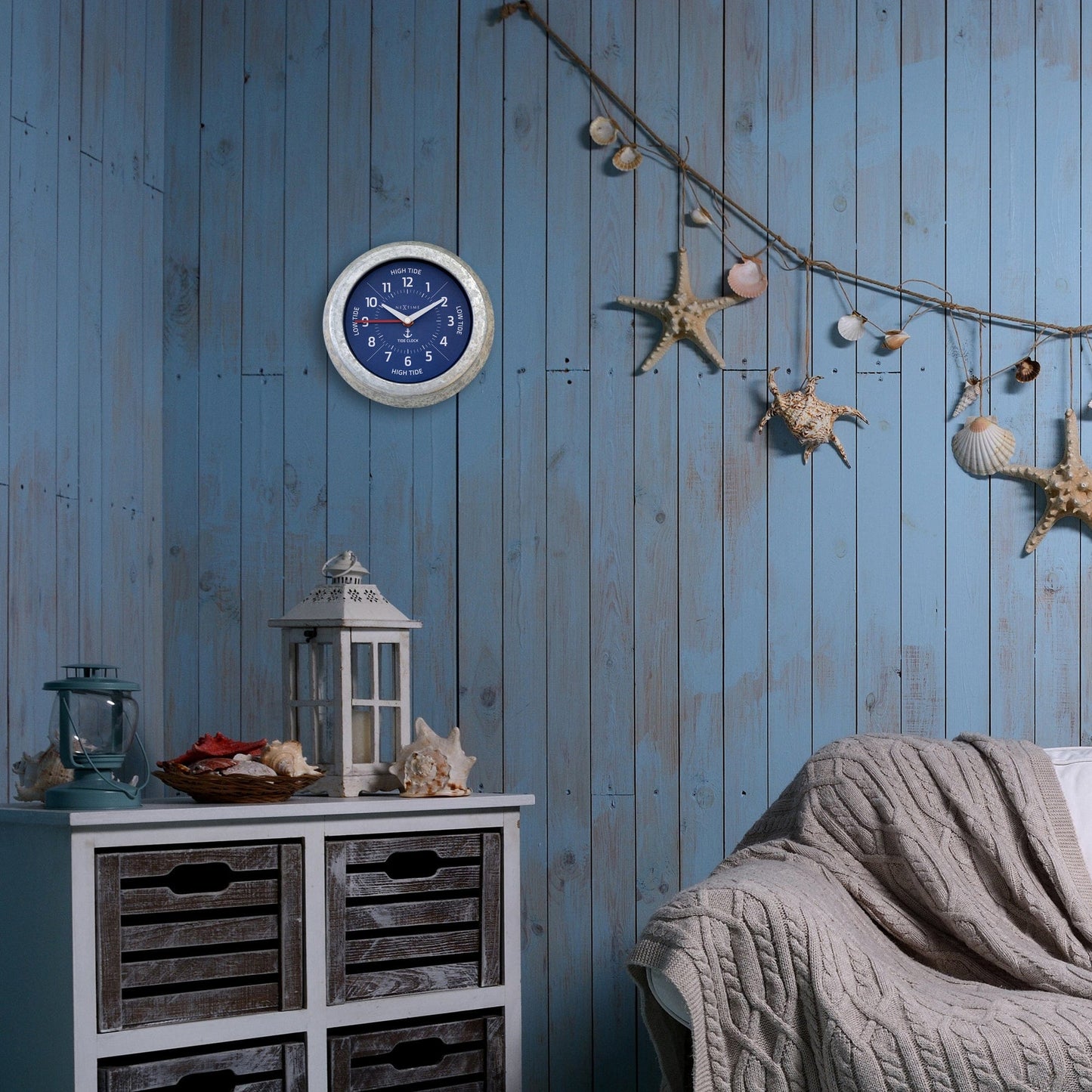 Wandklok met Getijdenmeter 22 cm
