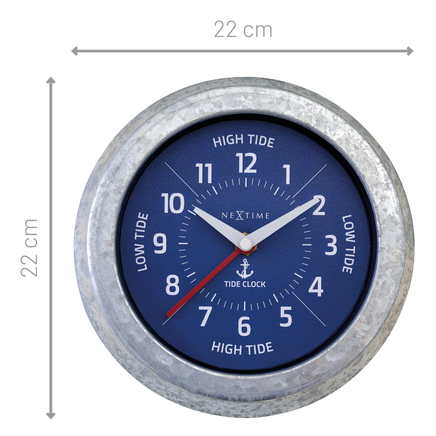 Wandklok met Getijdenmeter 22 cm