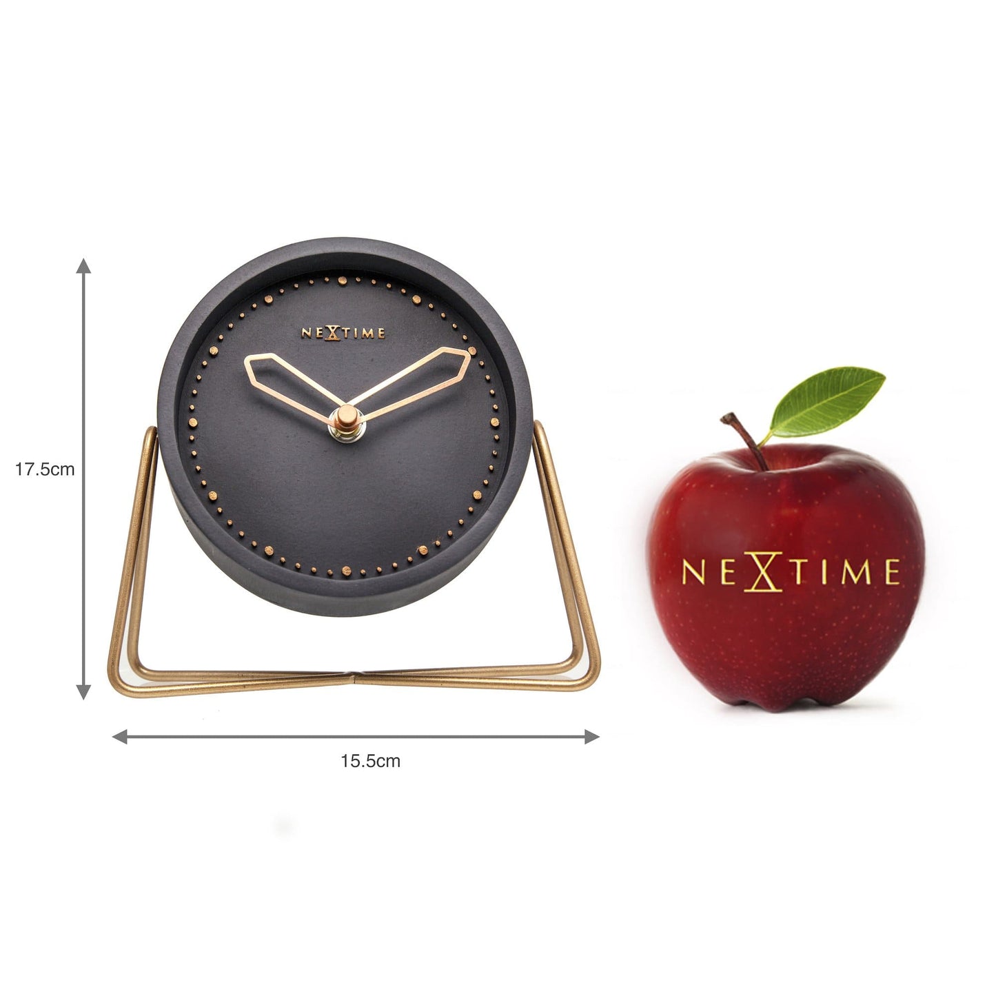 Tafelklok Polyresin – Compacte Design Klok – 17 cm