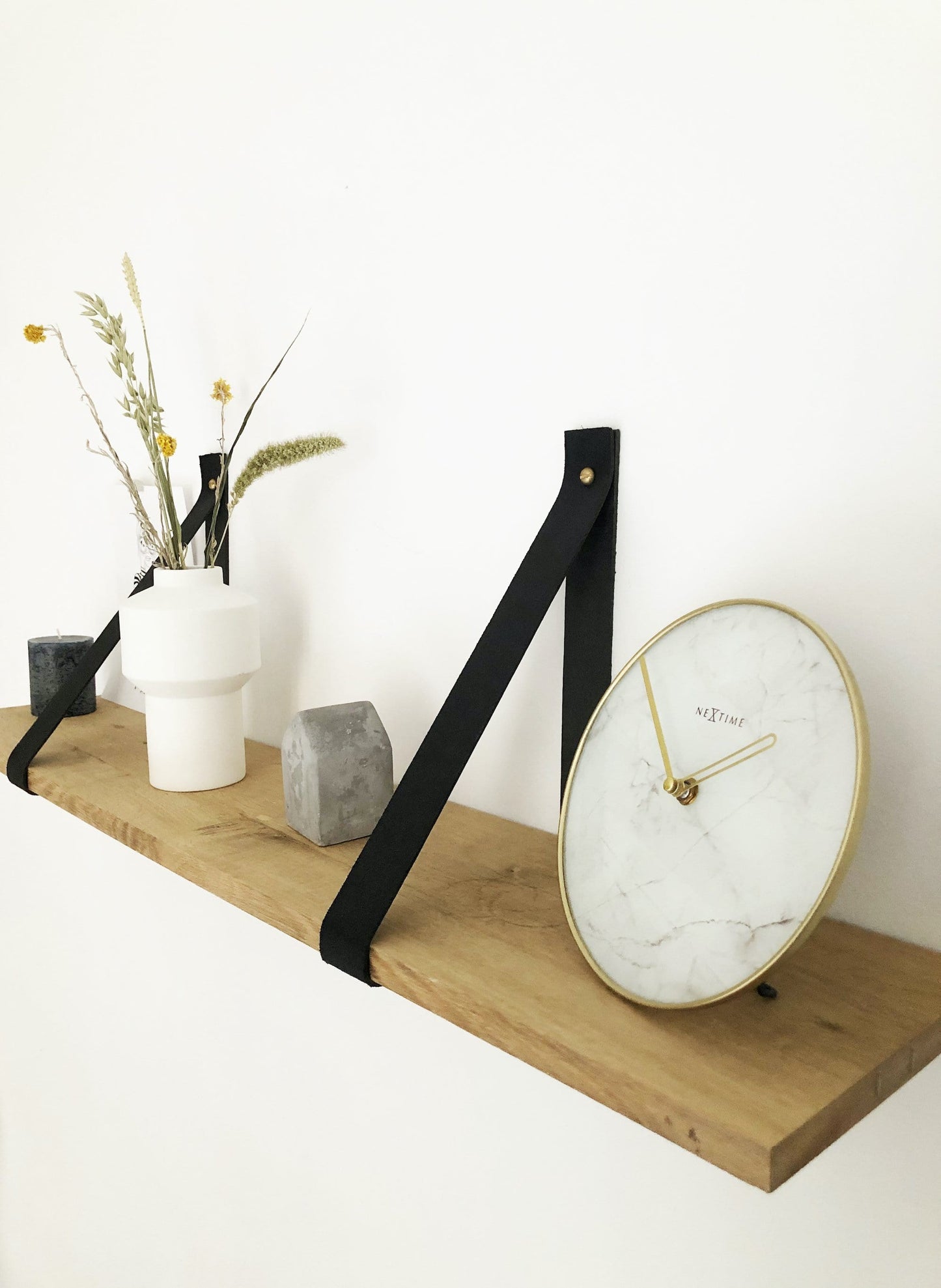 Tafel- en Wandklok 20 cm Glas/Metaal – Marmer