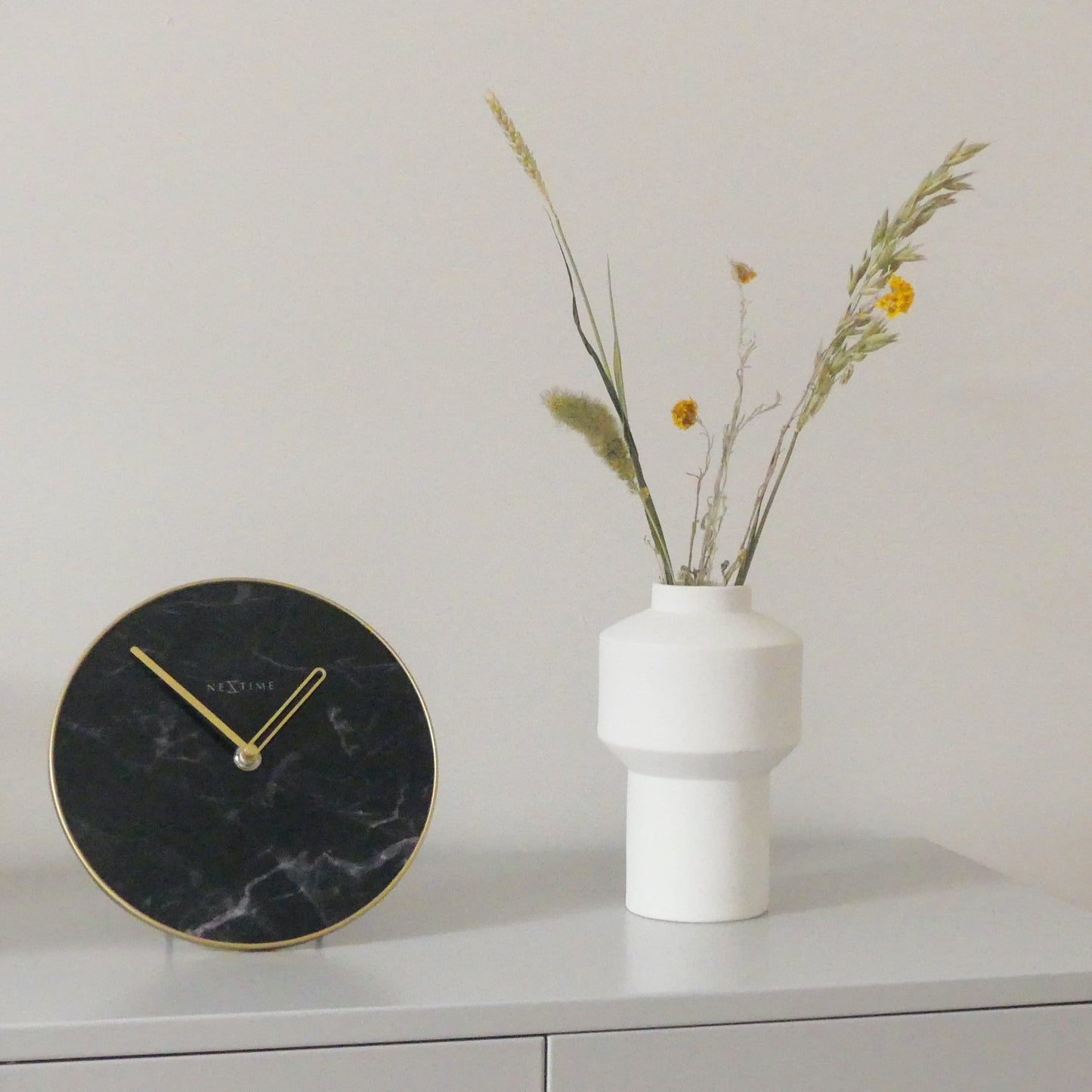 Tafel- en Wandklok 20 cm – Marmer Design – Marble