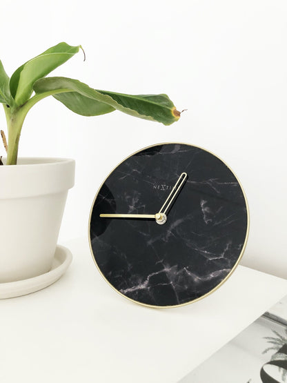 Tafel- en Wandklok 20 cm – Marmer Design – Marble