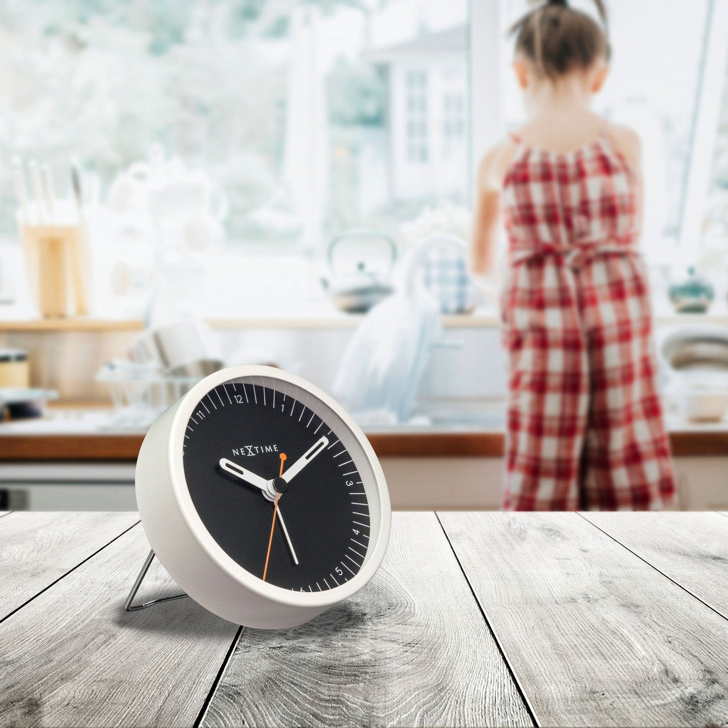 Stille Wekker Metaal – Compacte Alarmklok met Licht