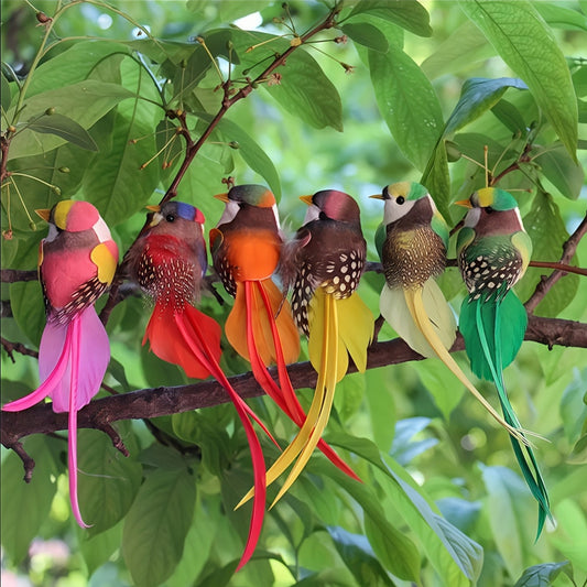 Decoratie Vogels Set 6 Stuks Hangdecoratie Tuin Binnen Buiten Kleurrijke Vogels
