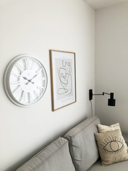 Wandklok 51 cm Kunststof – Grote Design Klok