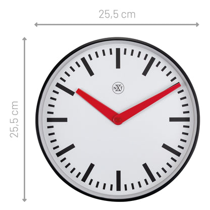 Stille Wandklok 25,5 cm Kunststof – Design Klok