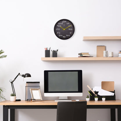 Stille Wandklok 30 cm Kunststof – Wiskunde Design