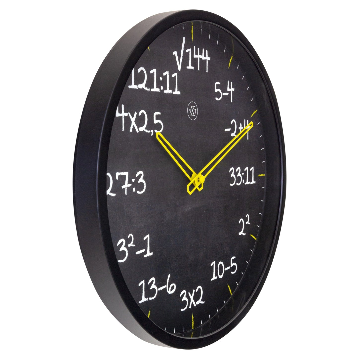Stille Wandklok 30 cm Kunststof – Wiskunde Design