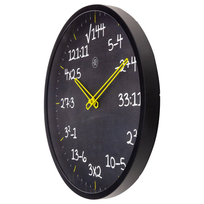 Stille Wandklok 30 cm Kunststof – Wiskunde Design