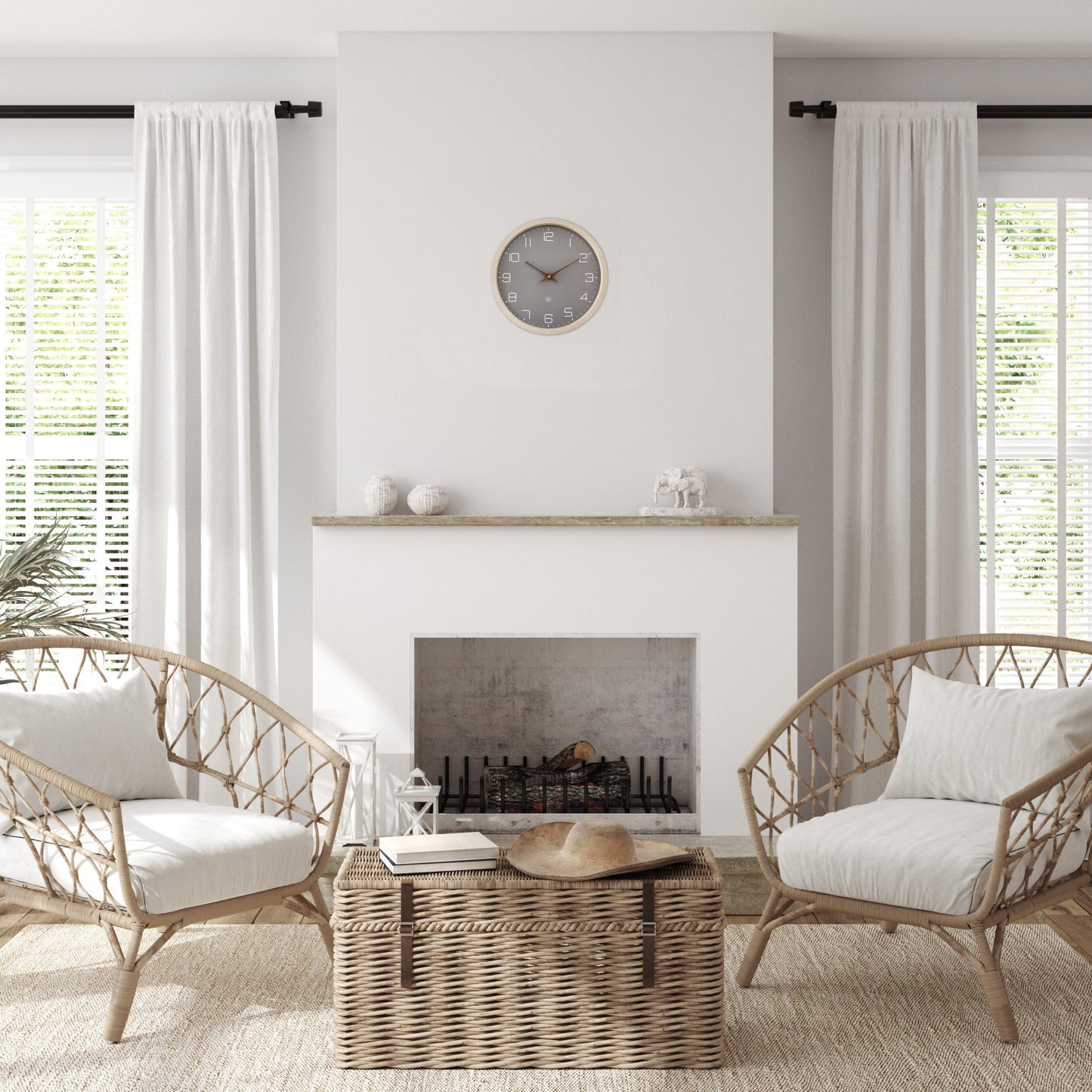 Stille Wandklok 30 cm Eco