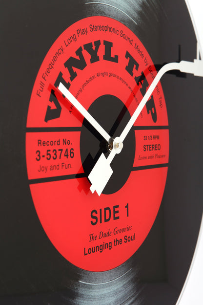 Wandklok 43 cm Glas – Vinyl Design Klok