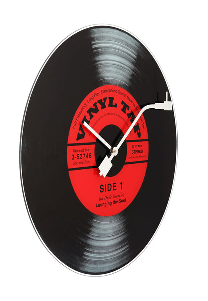 Wandklok 43 cm Glas – Vinyl Design Klok