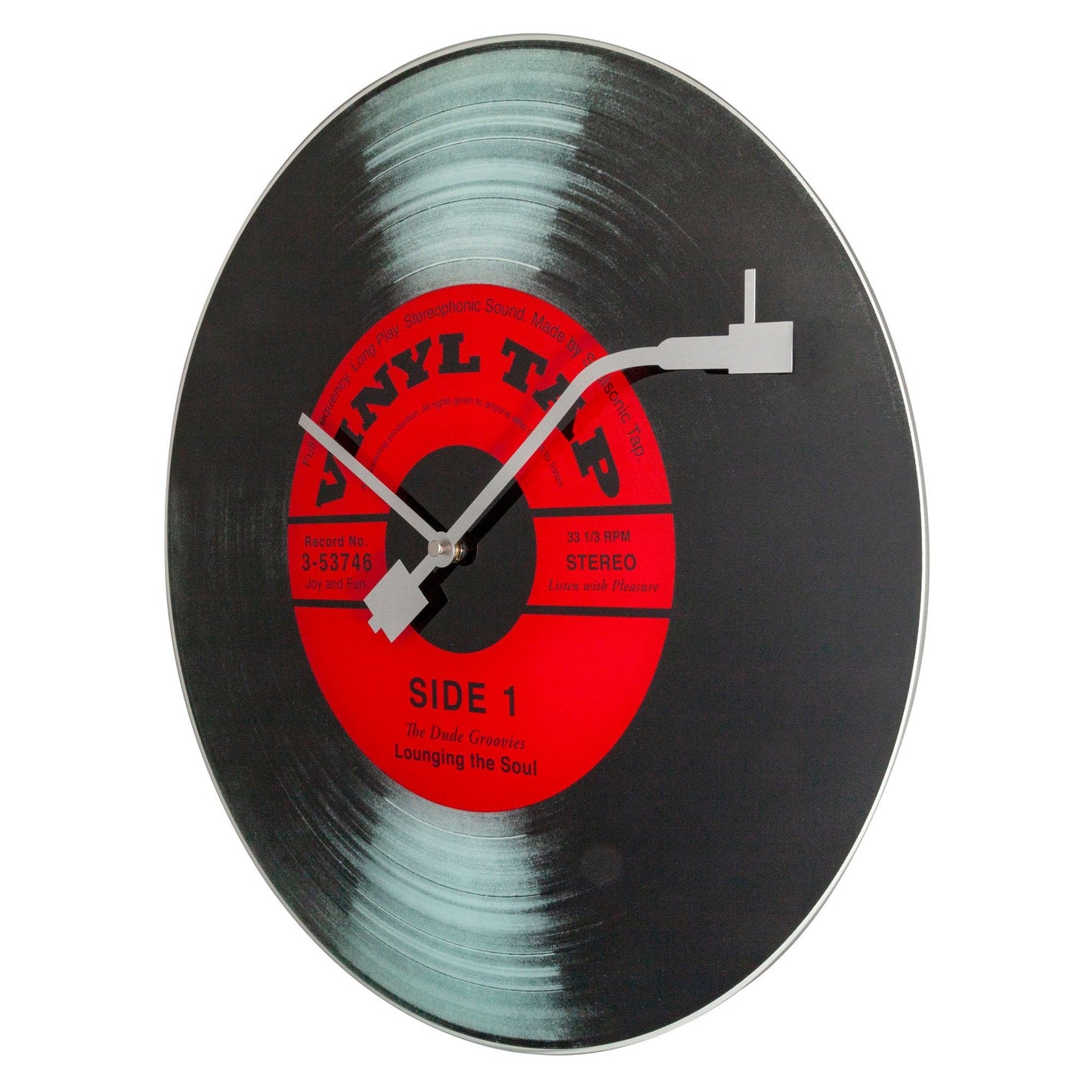 Wandklok 43 cm Glas – Vinyl Design Klok