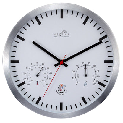 Radiogestuurde Wandklok 25 cm – Weerstation Klok – Station Clock