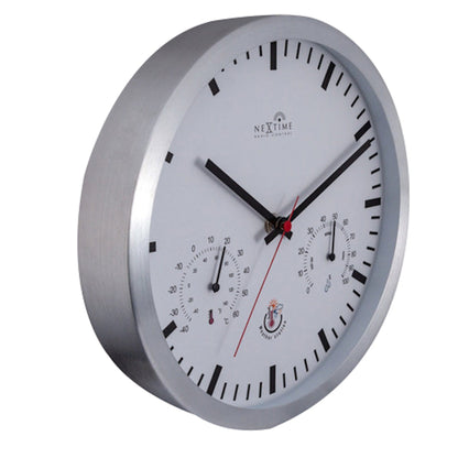 Radiogestuurde Wandklok 25 cm – Weerstation Klok – Station Clock