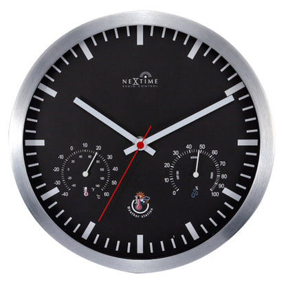 Radiogestuurde Wandklok 25 cm – Weerstation Klok – Station Clock