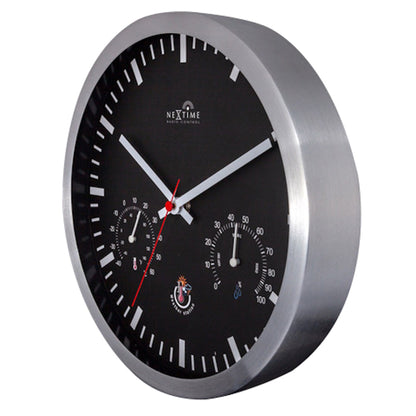 Radiogestuurde Wandklok 25 cm – Weerstation Klok – Station Clock