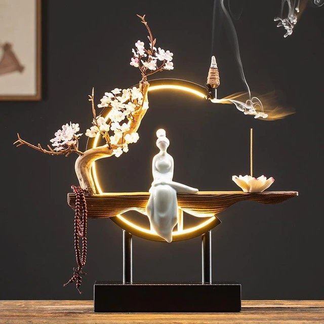 Wierook Waterval Backflow Wierookbrander Kegelhouder Design Decoratie Zen