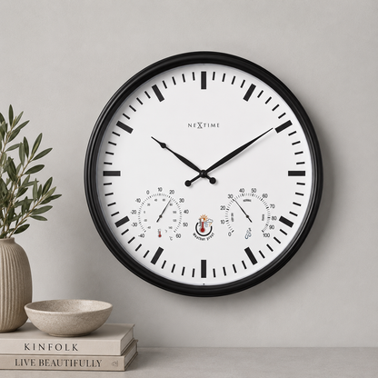 Buiten Wandklok 50,5 cm Weerbestendig – Grote Design Klok – Sunflower