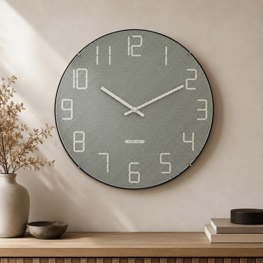 Stille Wandklok 35 cm Glas – Bol Glas Design – Shade