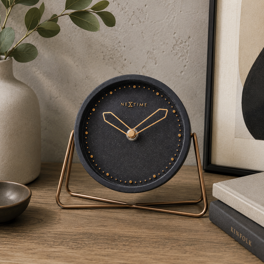 Tafelklok Polyresin – Compacte Design Klok – 17 cm
