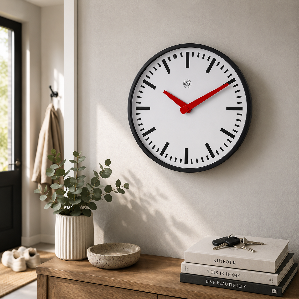 Stille Wandklok 25,5 cm Kunststof – Design Klok