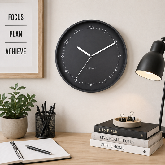 Stille Wandklok 30 cm Aluminium – Design Klok