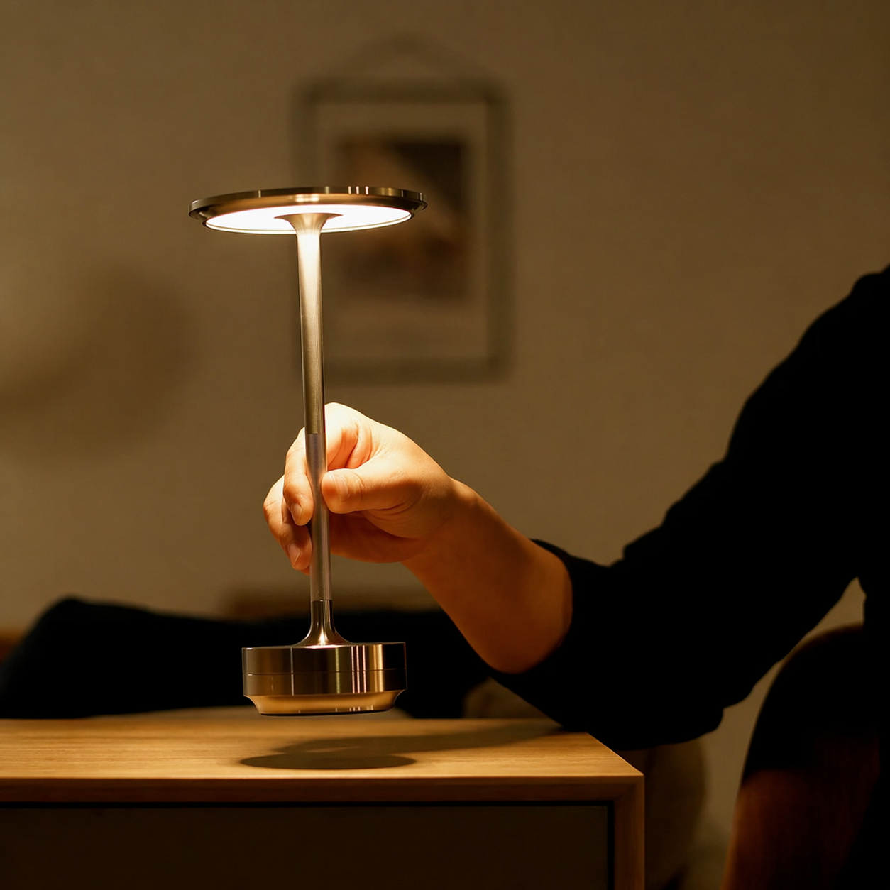 Draadloze LED Tafellamp Oplaadbaar Touch Sensor Nachtlamp Restaurant Hotel Sfeerverlichting Bureau Lamp