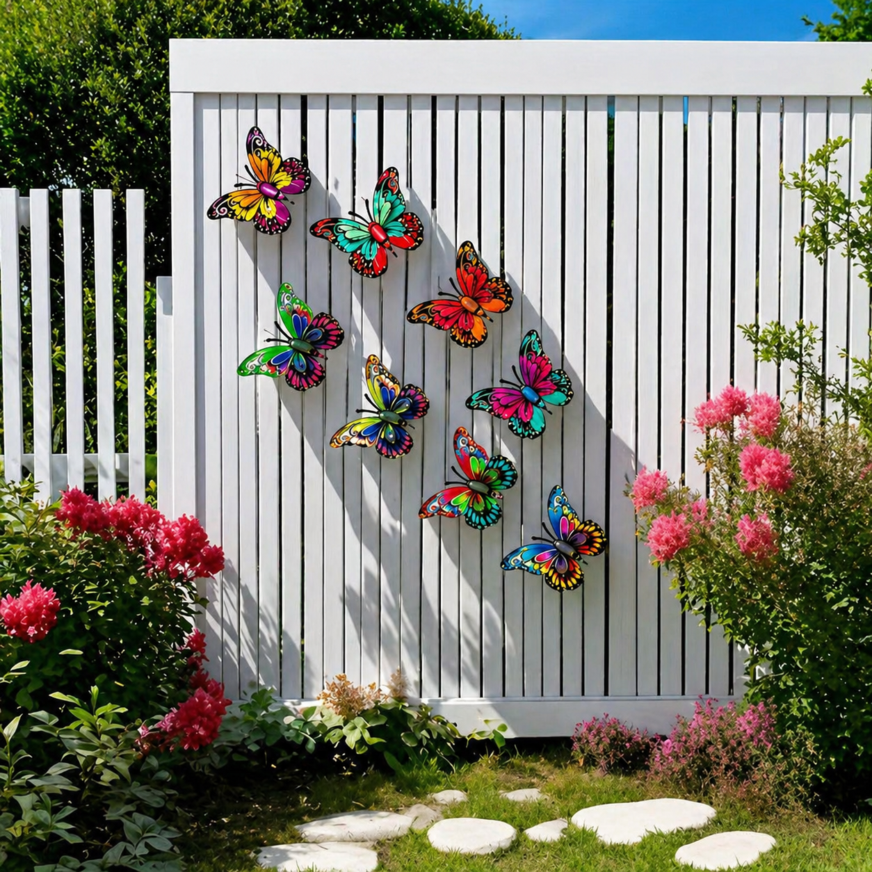 Metalen Vlinder Wanddecoratie Set 8 Stuks Muurdecor Vlinders