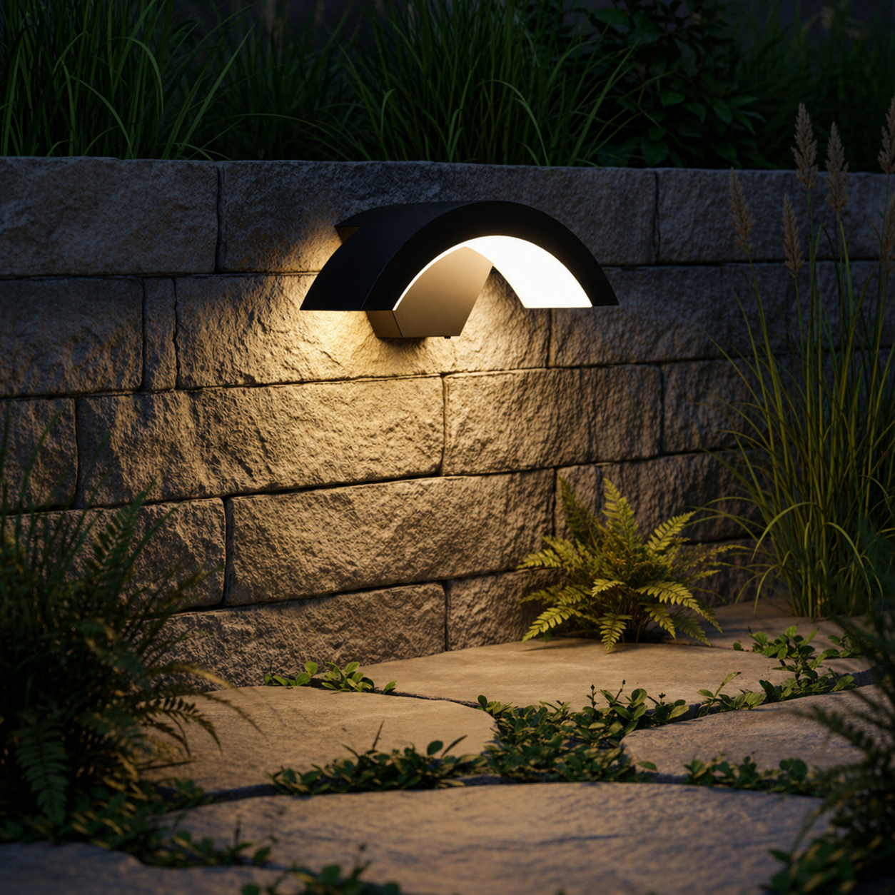 Buitenlamp Halve Boog Bewegingssensor LED Wandlamp Buitenverlichting Gevelverlichting Tuinlamp